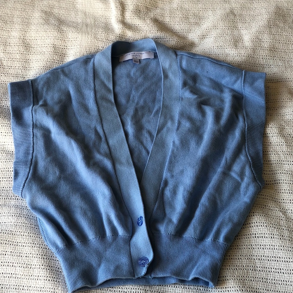 Blue cardigan